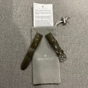 Michele leather strap 18mm